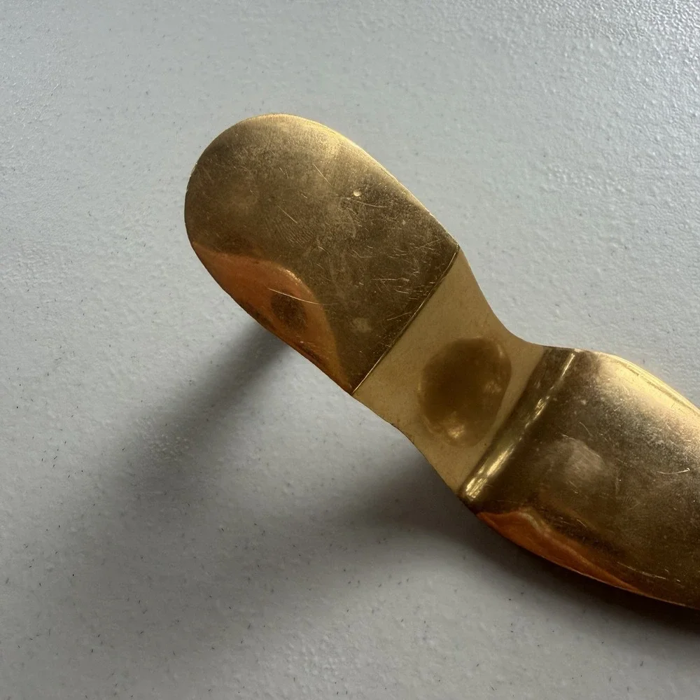 Vintage Gerrity Products Brass High Heel Shoe Paperweight 24K Gold Electroplate